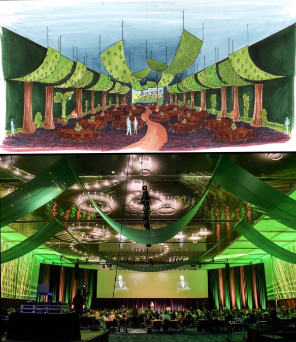 Fairytale Forest Main Event Room Rendering and Installation